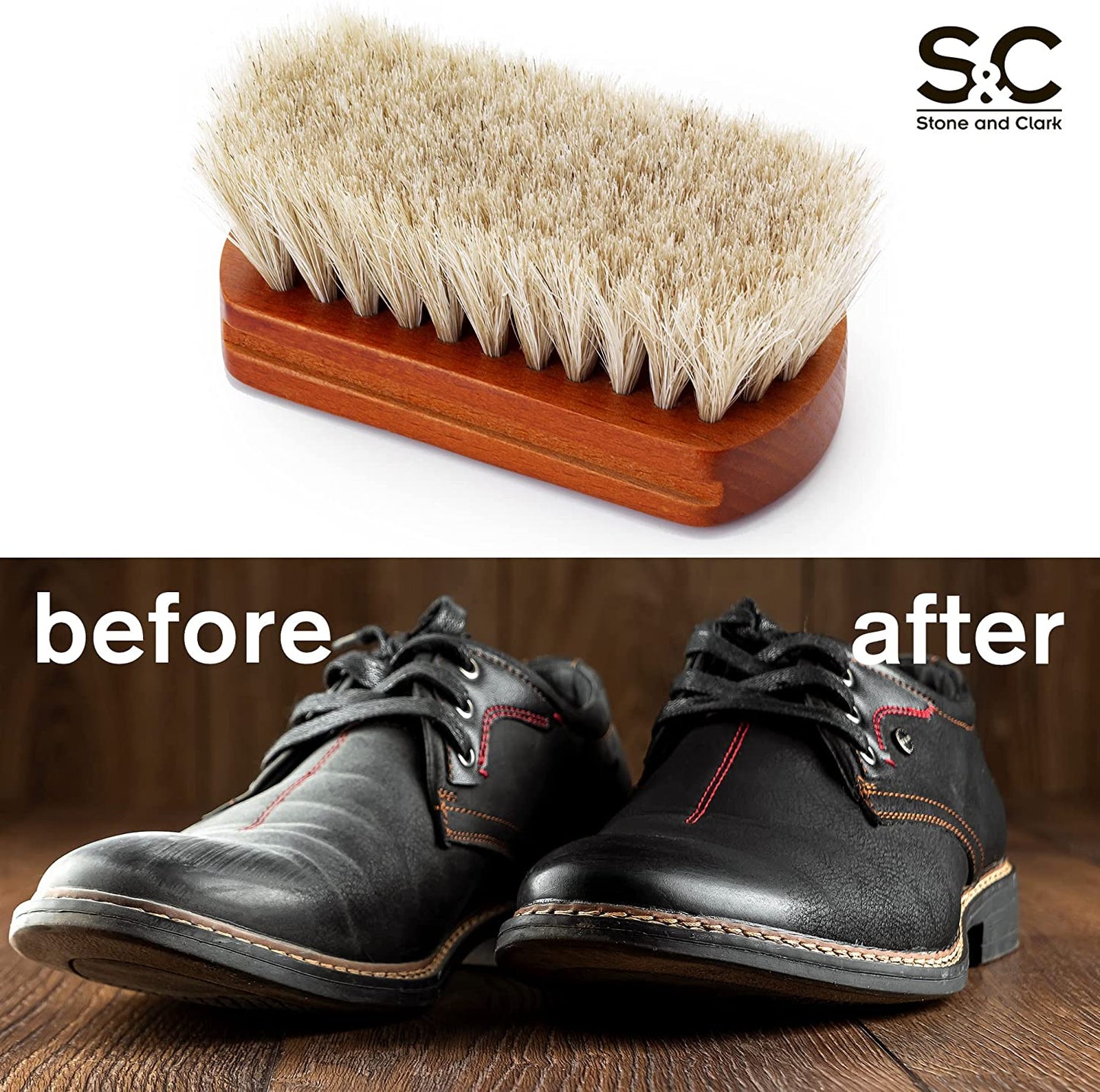 Portable Mini Horsehair Shoe Brush