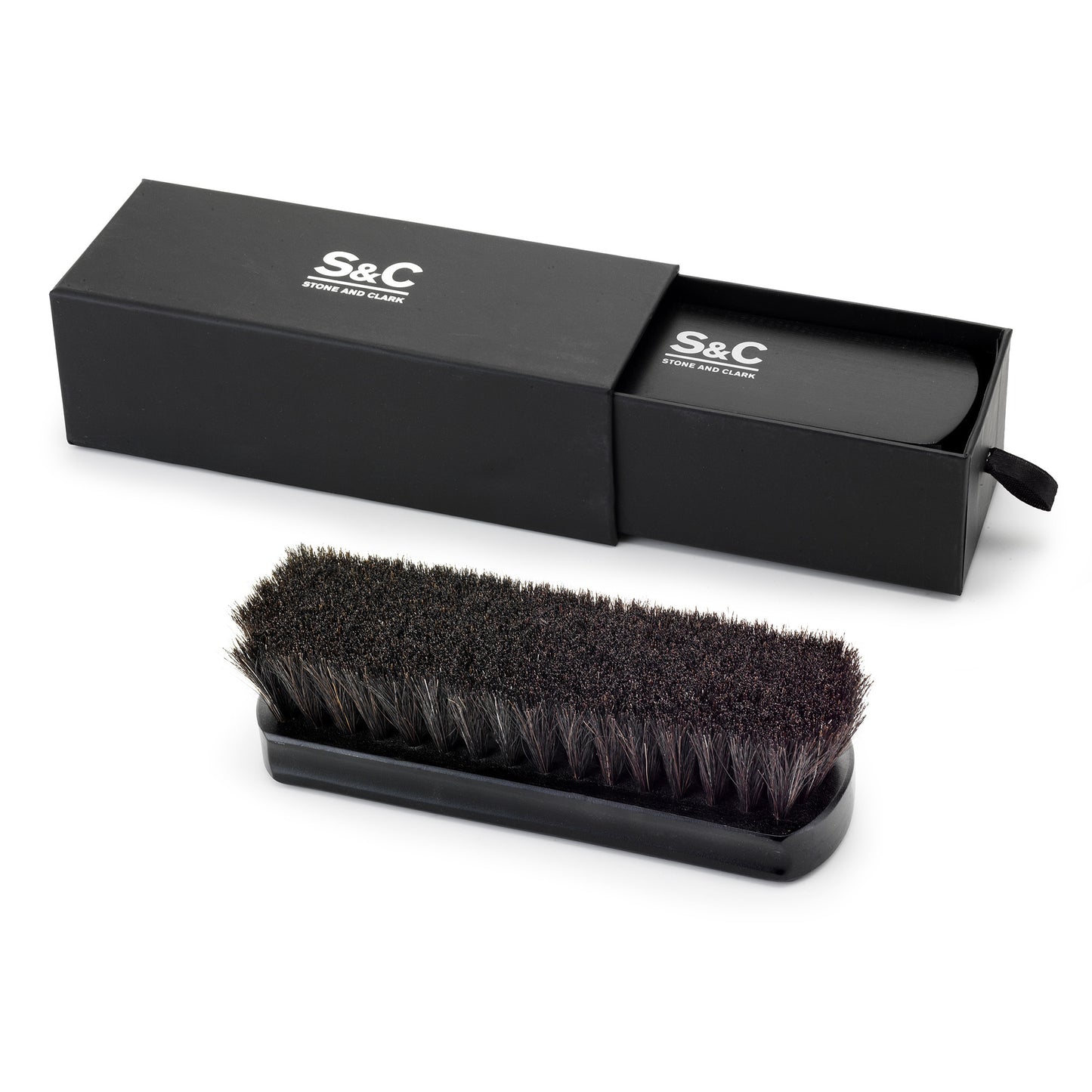 Black Horse Hair Shoe Brush - For Pristine Leather Care