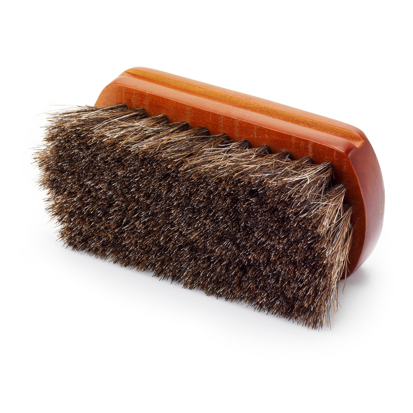 Portable Mini Horsehair Shoe Brush - brown