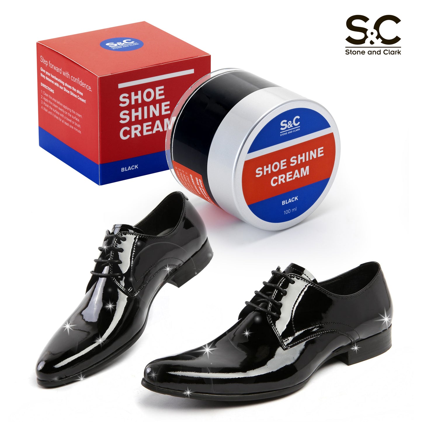 Black Cream Shoe Polish, 3.38 oz.