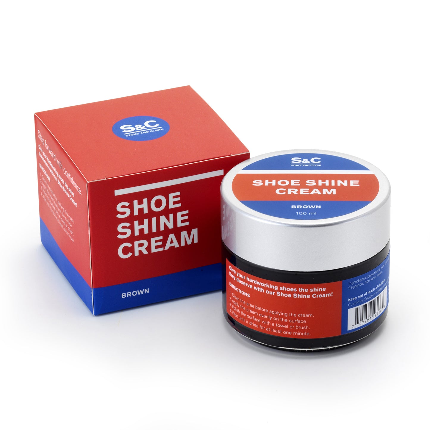 Brown Cream Shoe Polish, 3.38oz.