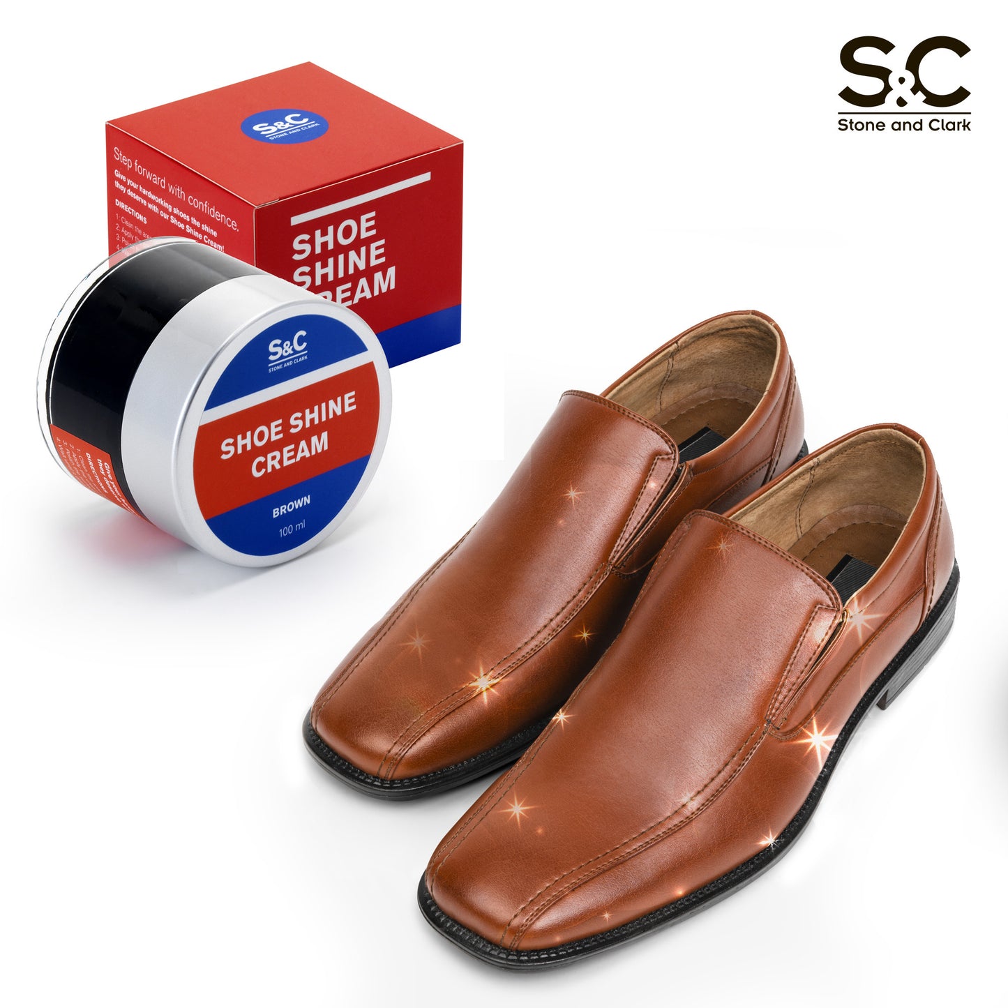 Brown Cream Shoe Polish, 3.38oz.
