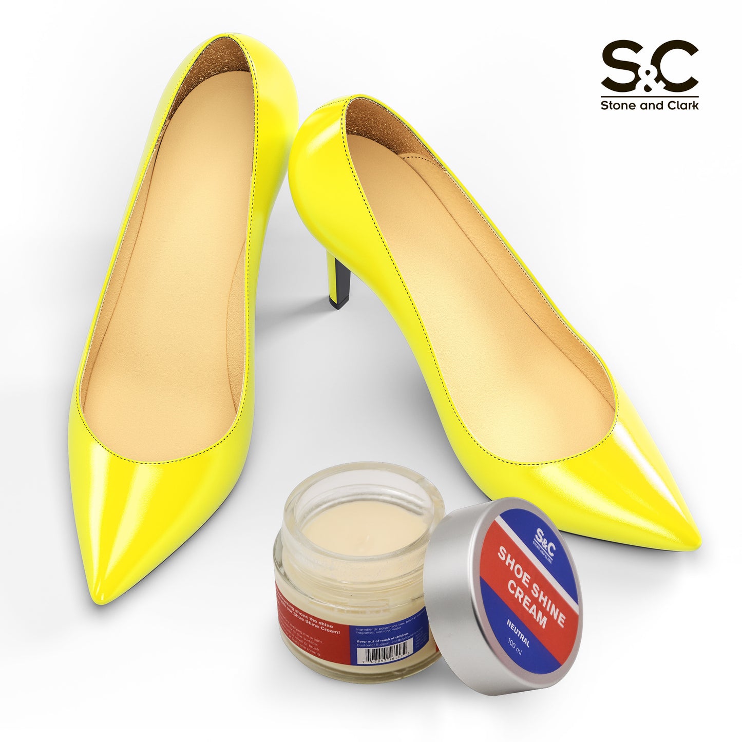 Neutral Cream Shoe Polish, 3.38oz.