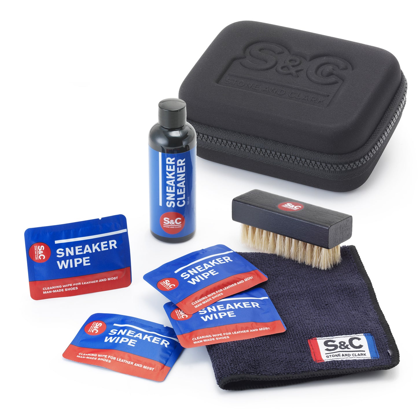 Travel Friendly Shoe Cleaning Kit with Quick Wipes