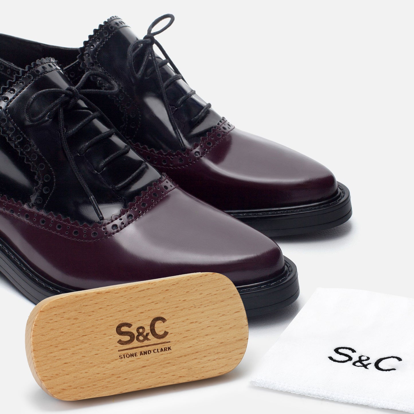 Travel Shoe Brush Set for Polishing and Cleaning Shoes & Sneakers