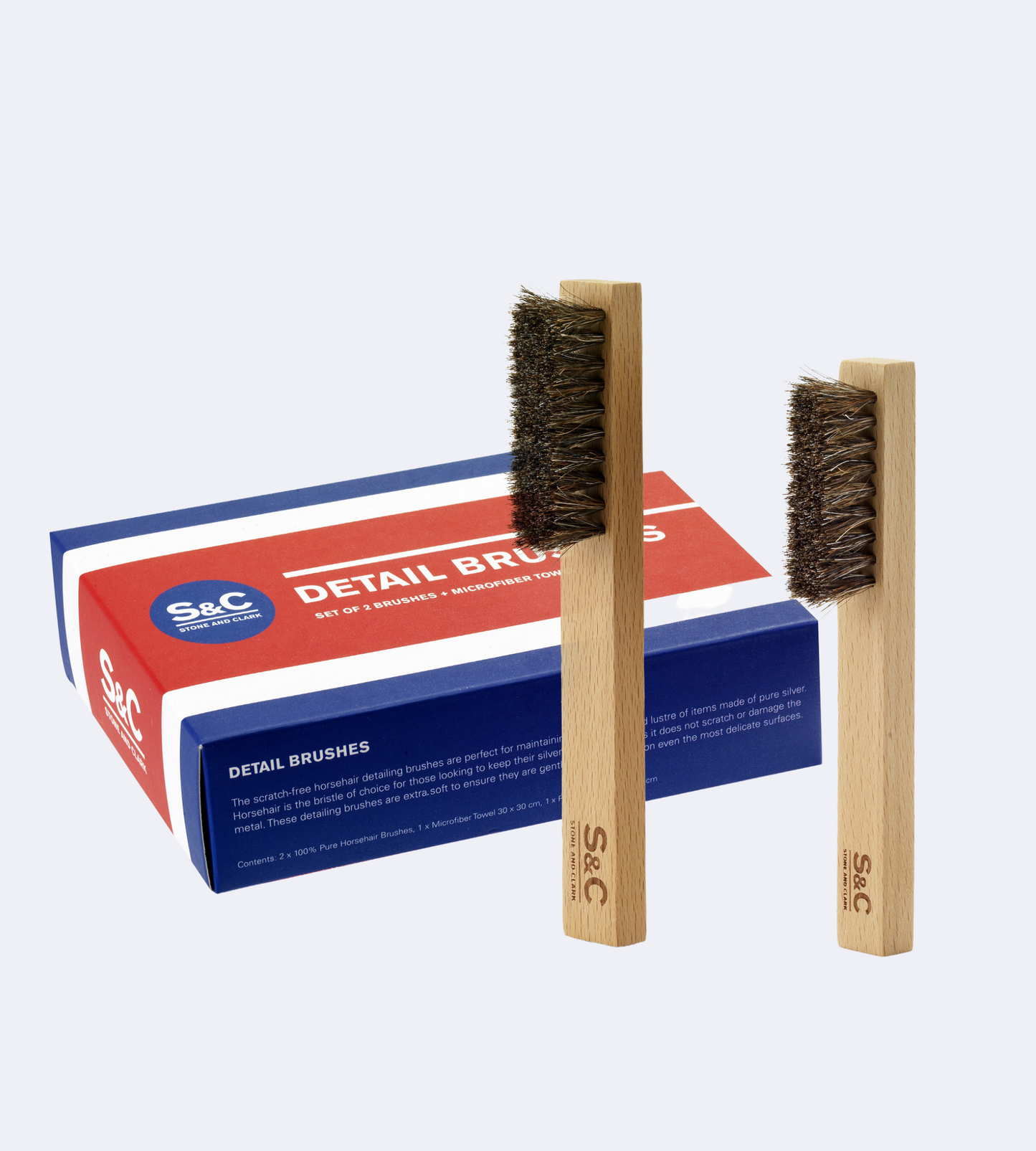 Durable Horsehair Jewelry & Detail Cleaning Brushes