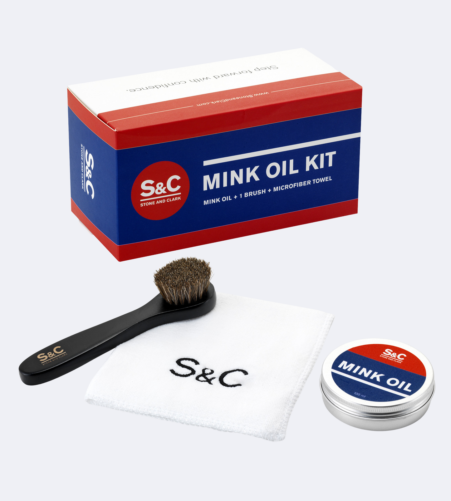 3.5 oz Mink Oil Leather Care Kit with Applicator