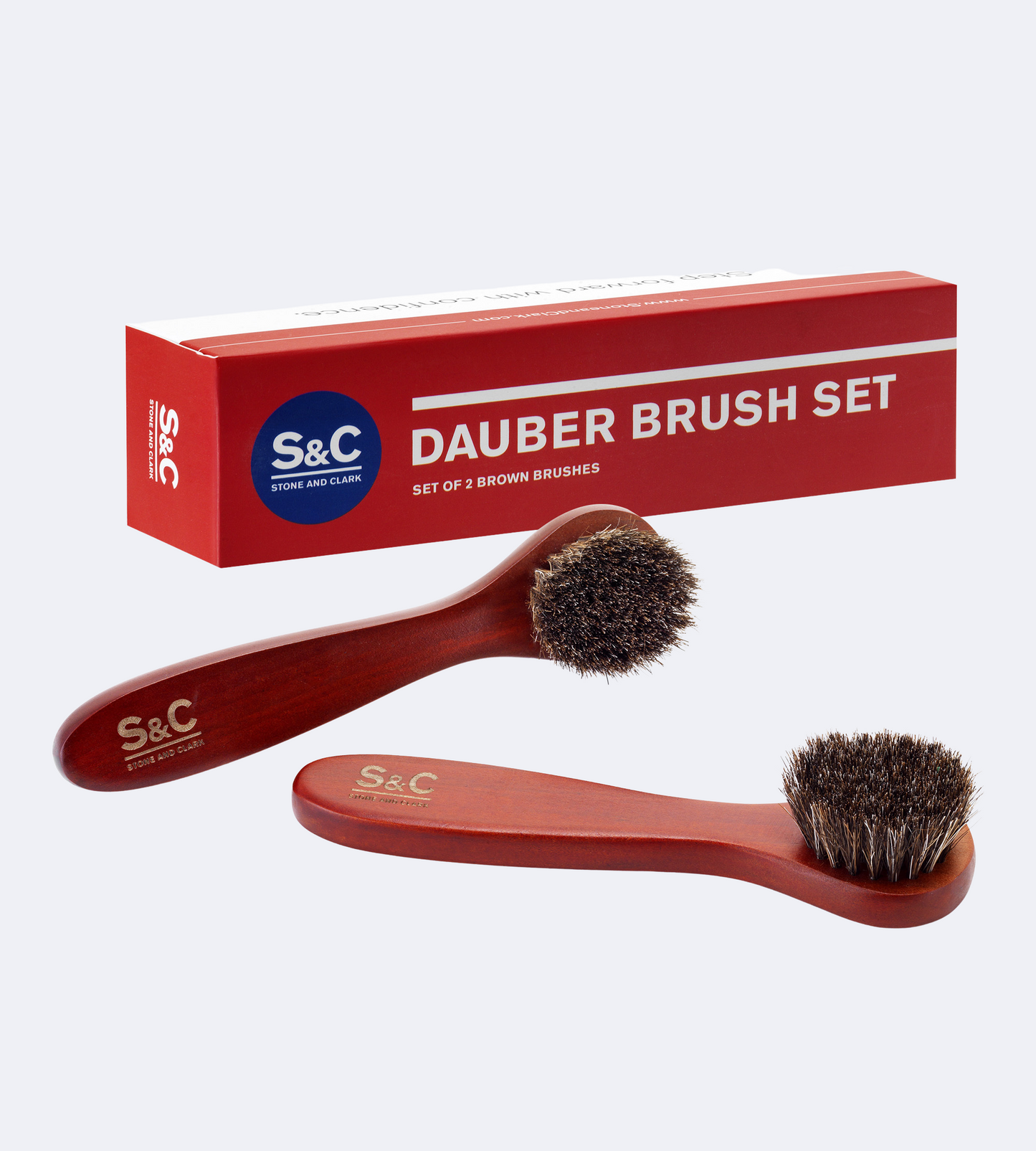 Deluxe Horse Hair Shoe Brush Set - Brown