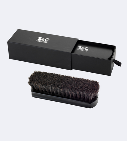 Black Horse Hair Shoe Brush - For Pristine Leather Care