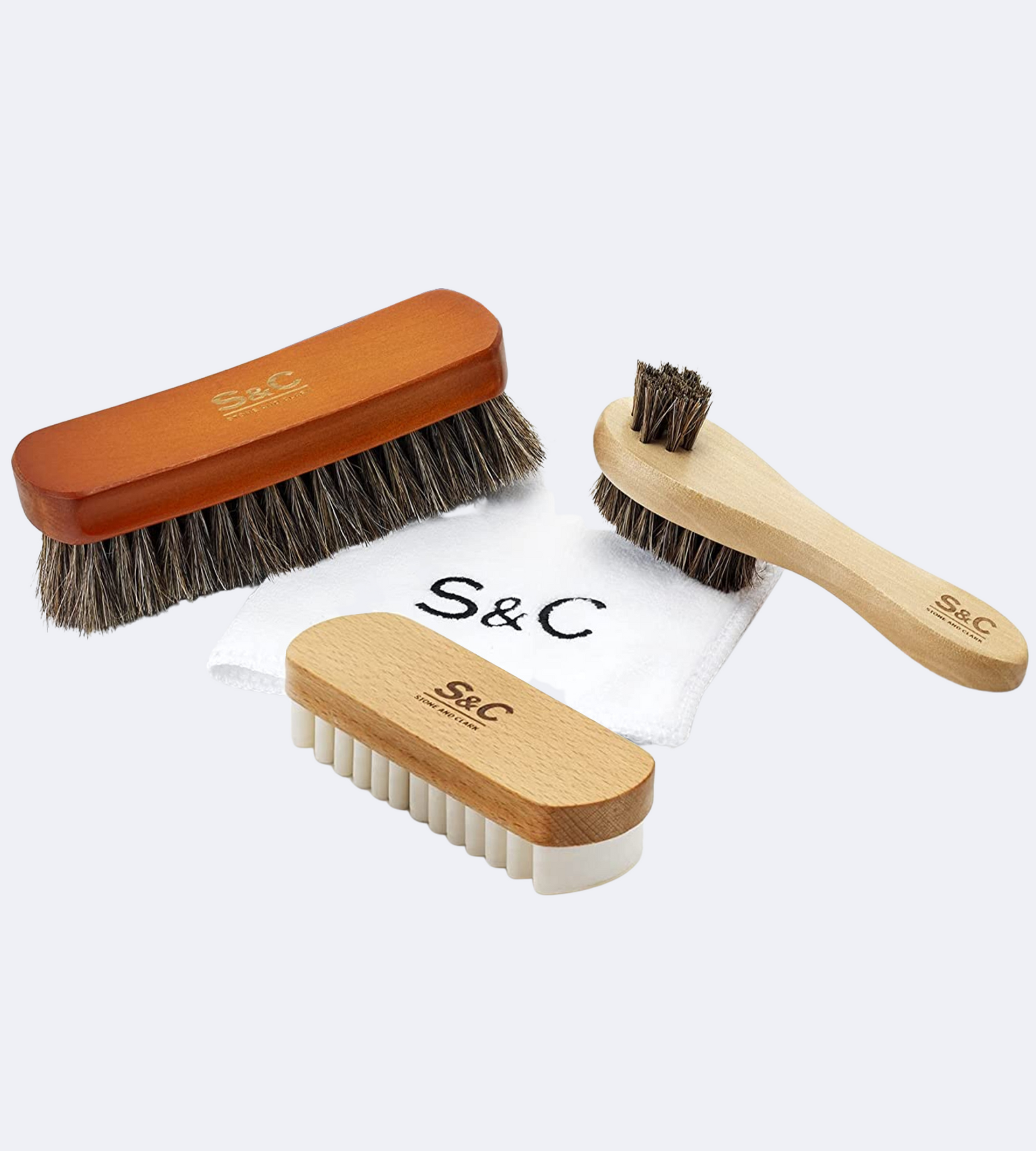 Shoe polish and brush set shop