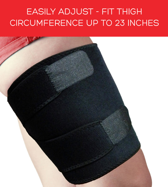 Adjustable & Flexible Thigh Compression Sleeve Wrap by Stone & Clark
