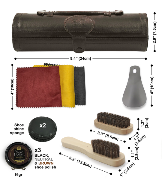 Stone & Clark 12PC Shoe Polish & Care Kit