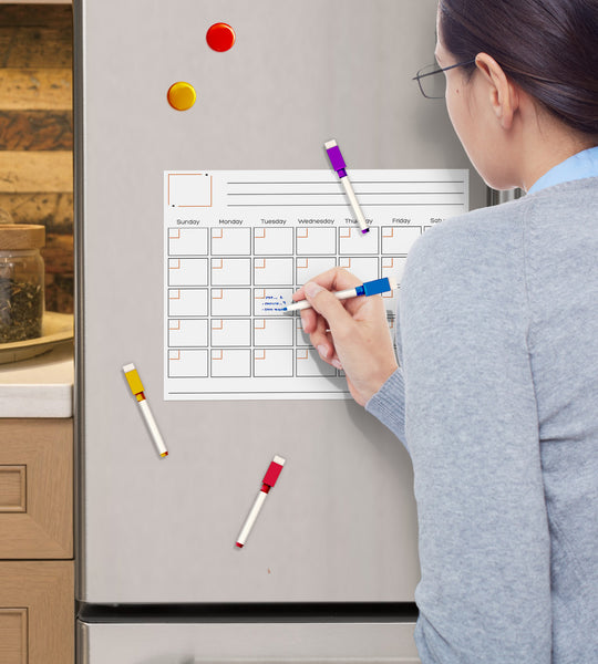 Stone and Clark Magnetic Dry Erase Calendar and Weekly Planner