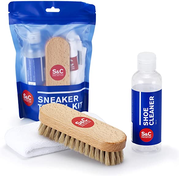 2 Pack Shoe Cleaner Kit for White Shoes, Sneakers, Leather Shoes, Suede, Tennis  shoe cleaner - Sneaker cleaning kit - Shoe care kit - Stain remover -  Leather cleaner 