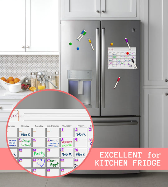 Stone and Clark Magnetic Dry Erase Calendar and Weekly Planner