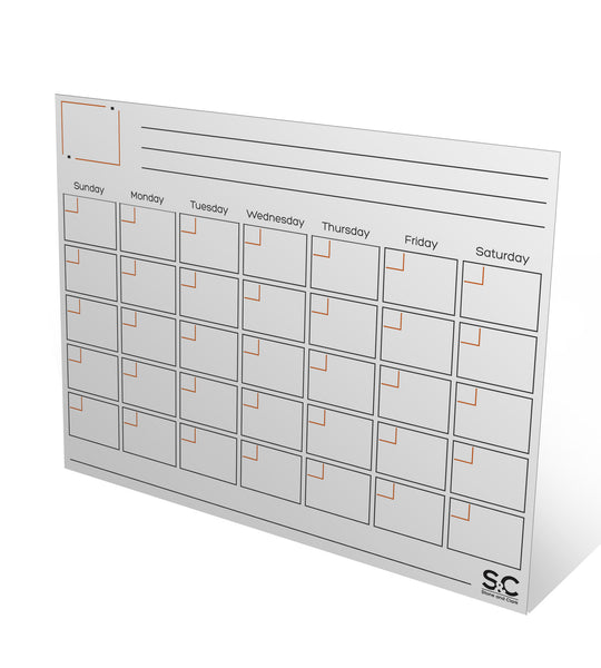 Stone and Clark Magnetic Dry Erase Calendar and Weekly Planner