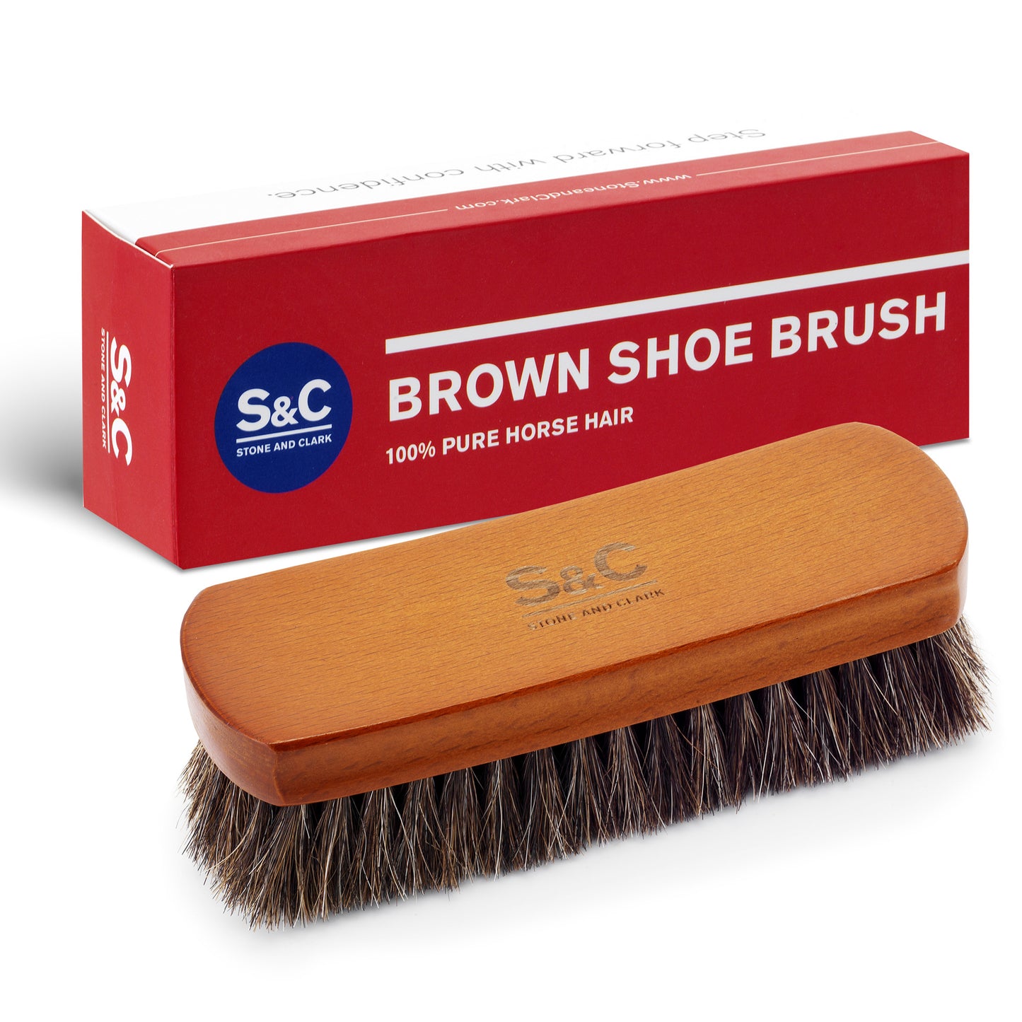 Brown Horsehair Shoe Brush - Premium Leather Care