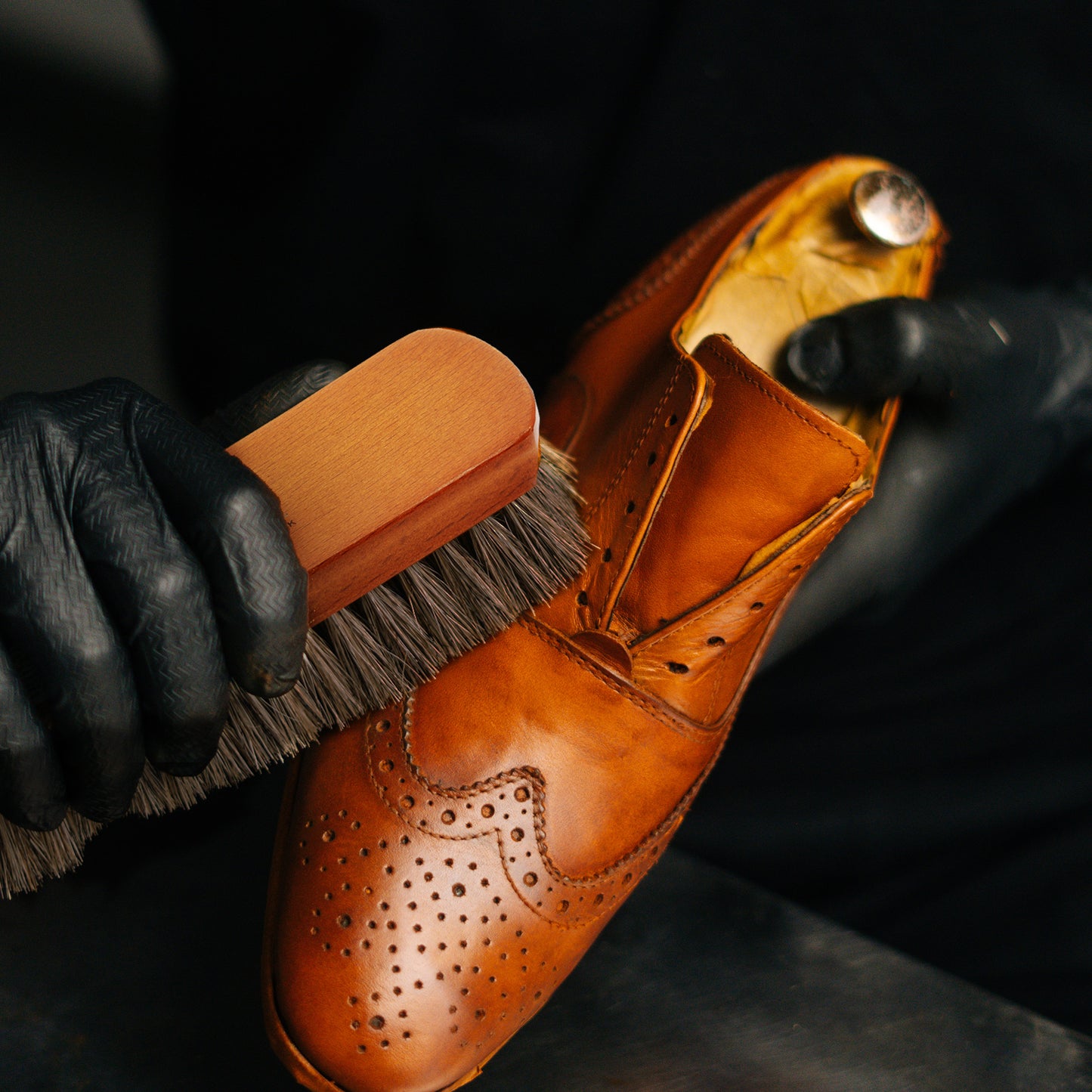 Brown Horsehair Shoe Brush - Premium Leather Care – Stone&Clark