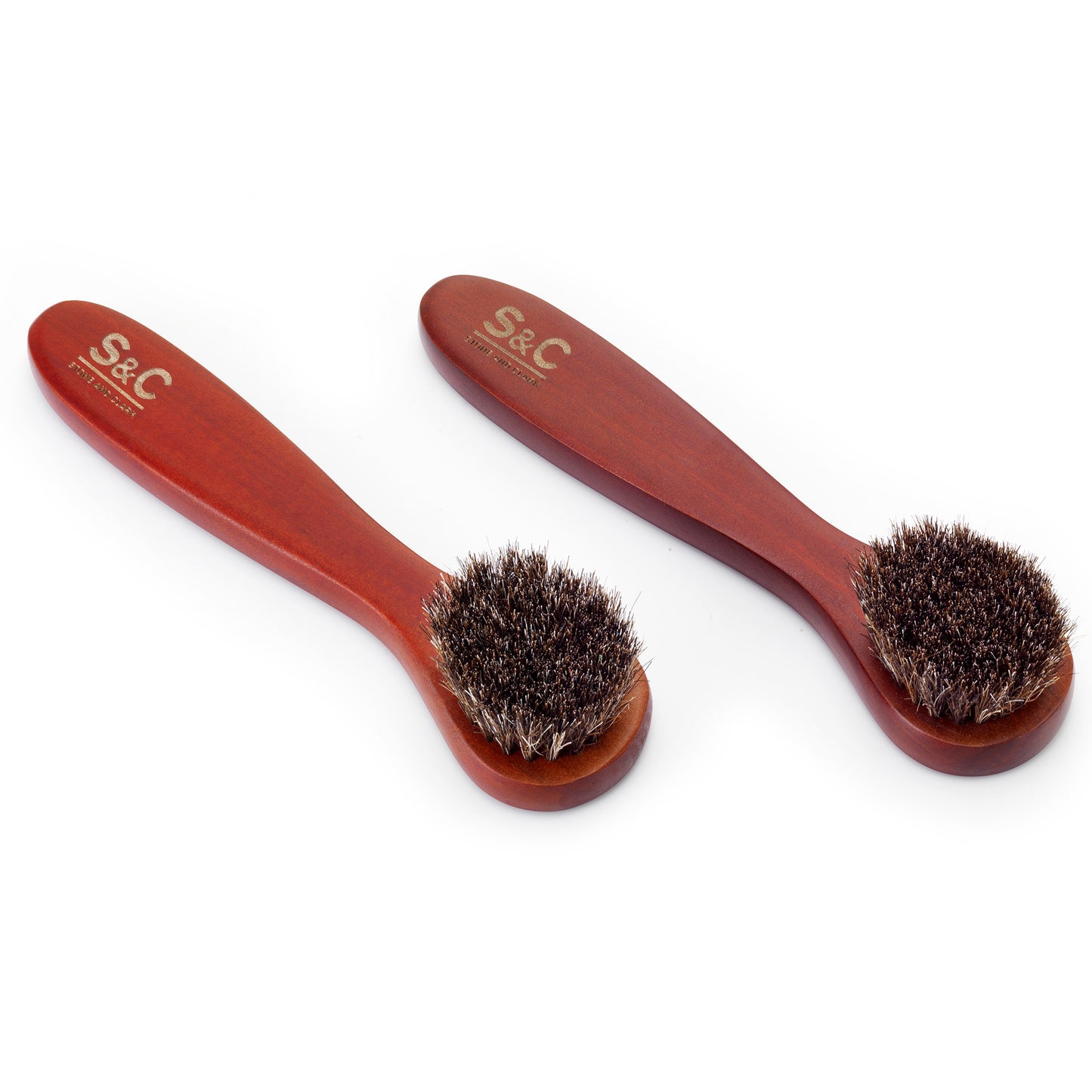 Deluxe Horse Hair Shoe Brush Set - Brown