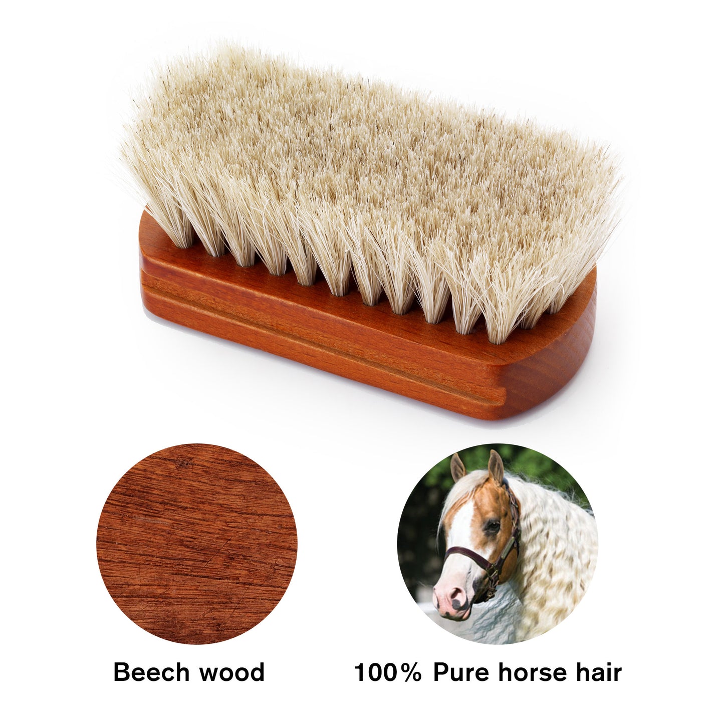 Portable Mini Horsehair Shoe Brush