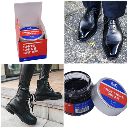 Black Cream Shoe Polish, 3.38 oz.