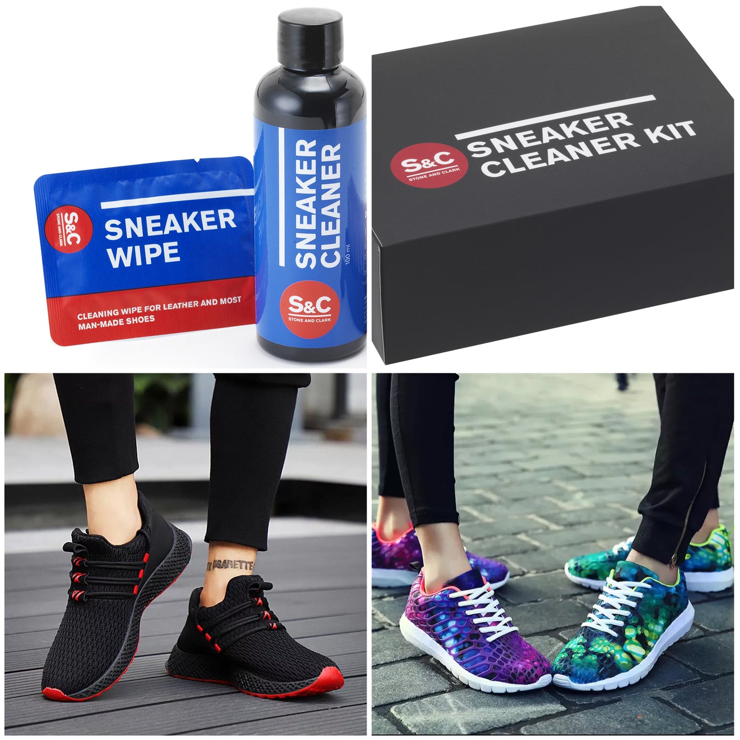 Travel Friendly Shoe Cleaning Kit with Quick Wipes