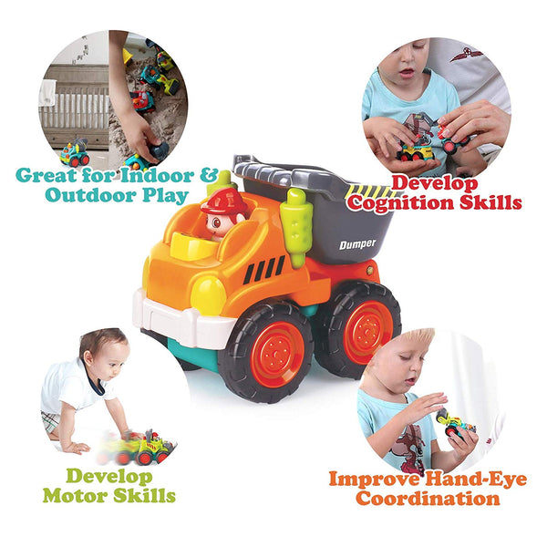 6 Pieces Construction Vehicles Toy Trucks Set 18m+