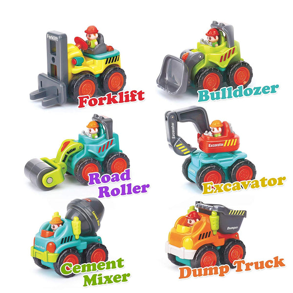 6 Pieces Construction Vehicles Toy Trucks Set 18m+