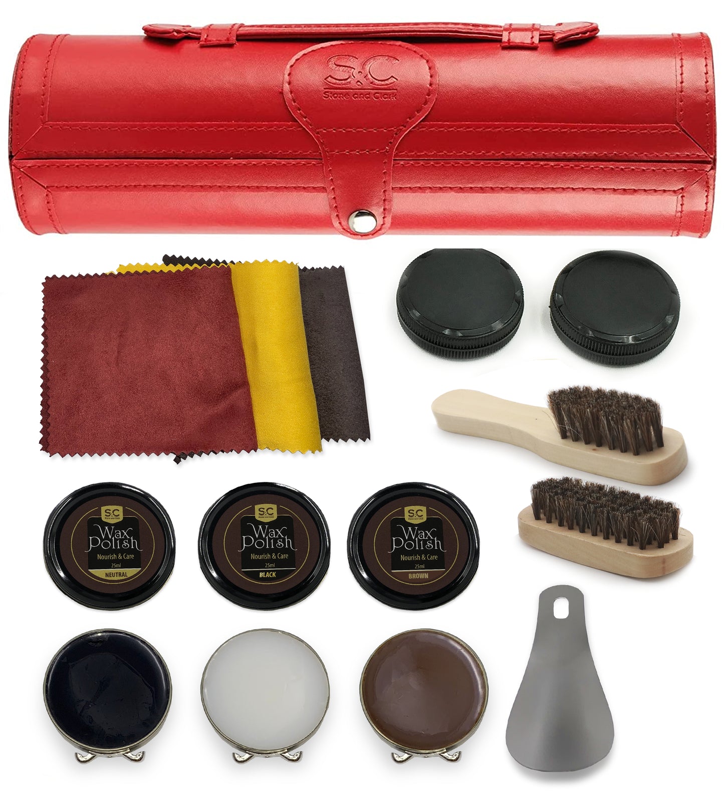 12PC Leather Shoe Shine & Care Kit for Men & Women