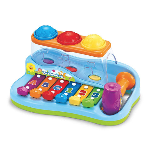 Stone and Clark Baby Xylophone Instrument w/ Play Blocks –  For Kids 18 Months and Older
