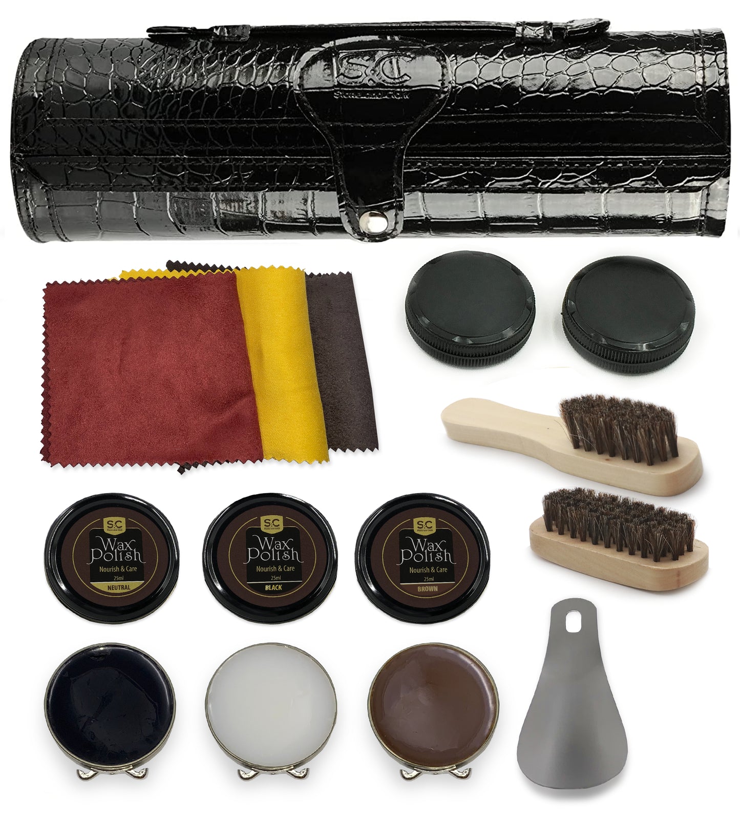 12PC Leather Shoe Shine & Care Kit for Men & Women